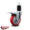Service Caster 4'' Red Poly Swivel 1-3/4'' Expanding Stem Caster Total Lock Brake SCC-EXTTL20S414-PPUB-RED-134 - alternate 3
